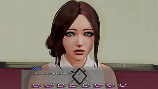 3D animated video of a big boobed blonde getting a facial and cunilingus