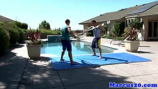 Gay straight sex with an outdoor ass fuck