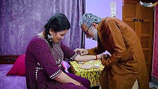 dadaji gives a virgin girl rough hardcore action when alone
