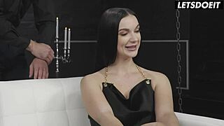 big tits brunette lady gang gets monster cock anal and mouth cumshot