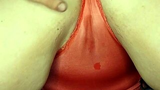 Cute pink toy used for pawg's pleasure