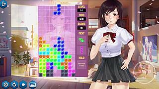 Hentai video with commented gameplay of an anime-style game