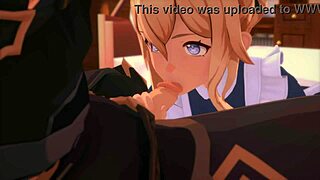 Ei, confira essas empregadas quentes da Jean Genshin Impact em ação 3D!