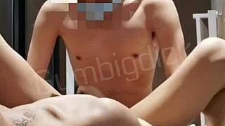 帅气gay小鲜肉无套口交，健身房大屌激战