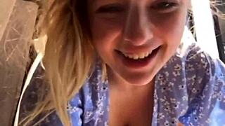 Nyilvános anális döngölés lenyűgöző amatőr szépséggel!