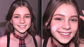 La scolara stretta appena 18, non ho resistito al suo fascino