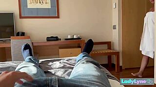 Belgian Curvy Milf Ladylyne Delivers Divine Action in Hotel Room