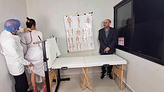 blindfolded fiancee gets gyno exam while cuck watches