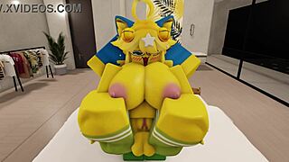 看这个毛茸茸新手夫妻在大奶大屁股的现代Robloxian房子里肏？