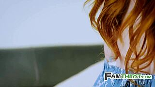 Ruiva de 18 anos virgem descobre sexo louco com família adotiva, curiosa?