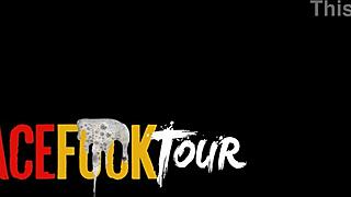 Büyük dudaklı Latin sürtük duvara yaslanarak sertçe yüz sikiliyor ve yüzüne boşalma alıyor. Ev yapımı baskın dev sikle.