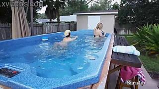 Hey, tjek lesbiske Della Dane i denne store blowjob scene med store patter og våde fisser 😍