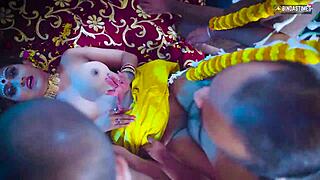 गैंगबैंग सुहागरात में वाइल्ड बेसी इंडियन बीवी चार हसबैंड्स संग पहली बार फुल मूवी