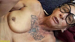 Horny 77 Years Old Tattooed Granny BBC Ass Fucked!