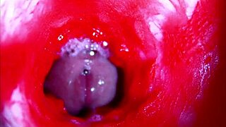 Extreme close-up inside pregnant woman's wet moaning pussy orgasm ASMR