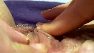 Holy shit huge clit throbs rubbing to massive squirting orgasm!