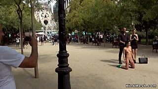 i got this naked slim brunette bound and fucked hard outdoors