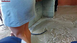 Hot Short Maid Grabs My Cock While Wife's Out and Rides Bareback