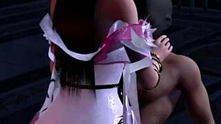 3d asian cosplay cutie cheats with huge dick for climax