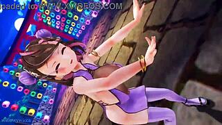 I watch this 3d animation of two asian girls dancing to the music