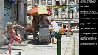 In this 3d cartoon episode, characters engage in sexual gestures