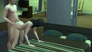 i spent 30 minutes drilling tight anal in bed. this hentai couple went wild.