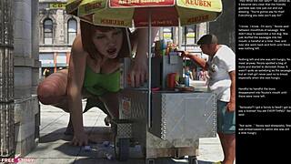 In this 3d cartoon episode, characters engage in sexual gestures