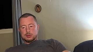 This flexible guy uses toys for hardcore masturbation. He comes through the plug with big cock fetish