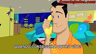 gay animated characters play card game