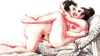 Vintage erotic drawings from retro cartoons and anime hentai