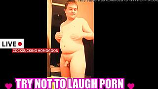 Try not to laugh at this silly gay cocksucking porn