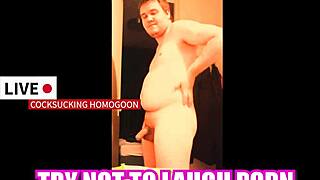 Try not to laugh at this silly gay cocksucking porn