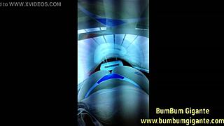 preparing my big ass for lover in tanning booth, join my videos