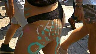 Pride 2016 BBW villantja a tevébugyiját nyilvánosan voyeur móka