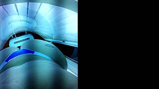 preparing my big ass for lover in tanning booth, join my videos