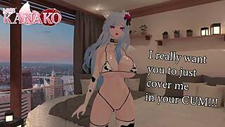 Ganyu cosplayer begs for cum on her pretty face and tongue