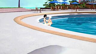 Yor Forger In Bikini Pool Sex Fantasy With Spy X Family Genshin Impact Characters