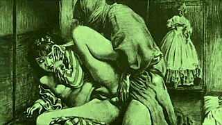 vintage erotic illustration with classic anime charm! 🎨