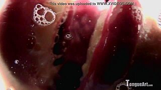 SOPHIA DROOLS MY SPIT WITH HER TONGUE FETISH