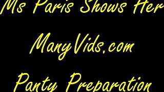 ach jo, miluju ukazovat přípravu kalhotek slečny Paris Rose na prodej