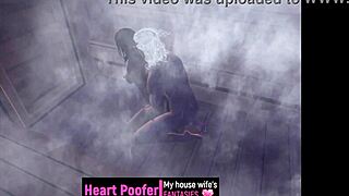 chilling at the sauna with some cartoon fun