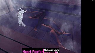 chilling at the sauna with some cartoon fun