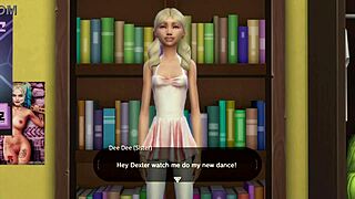 dexter spies on everyone naked with x-ray glasses in sims 4