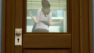 boss in office parody shows porn to everyone at work