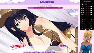 Vtuber Lewdneko plays lewd idol project vol 3 part 4 with huge tits in cute anime game