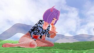 Wow, check out that big ass and tits in fishnet!