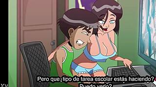 my stepmom caught me masturbating with monster cock in anime hentai