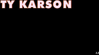 Katy Karson, big titty slut, rides cock hard in wild cowgirl fucking