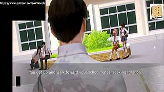 I explore the academy in this anime game