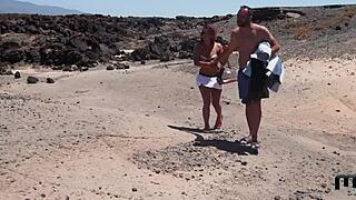 Yo, blind lust hits with big tits and public blowjob action! 😍